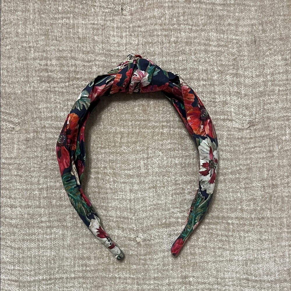 J. Crew Vibrant Floral Knot Headband